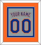 New York Nameplate & Number Combined - Road Gray (1982-1986) - Double Mat 4