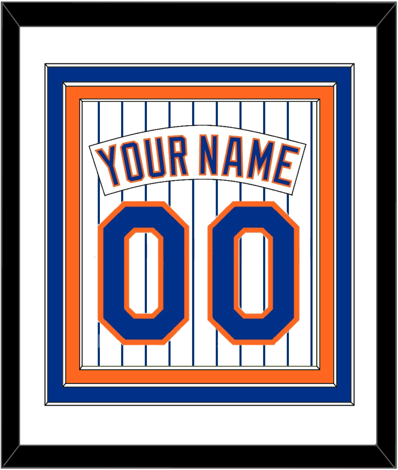 New York Nameplate & Number - Home Pinstripes (1983-1986) - Premier Tier 1