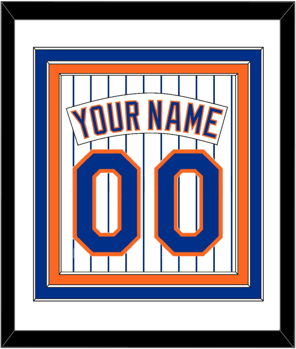 New York Nameplate & Number - Home Pinstripes (1983-1986) - Triple Mat 1