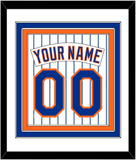 New York Nameplate & Number - Home Pinstripes (1983-1986) - Triple Mat 1