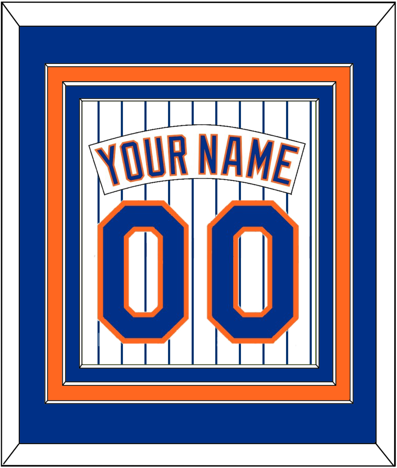 New York Nameplate & Number - Home Pinstripes (1983-1986) - Premier Tier 2