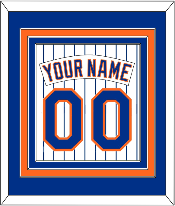 New York Nameplate & Number - Home Pinstripes (1983-1986) - Triple Mat 2