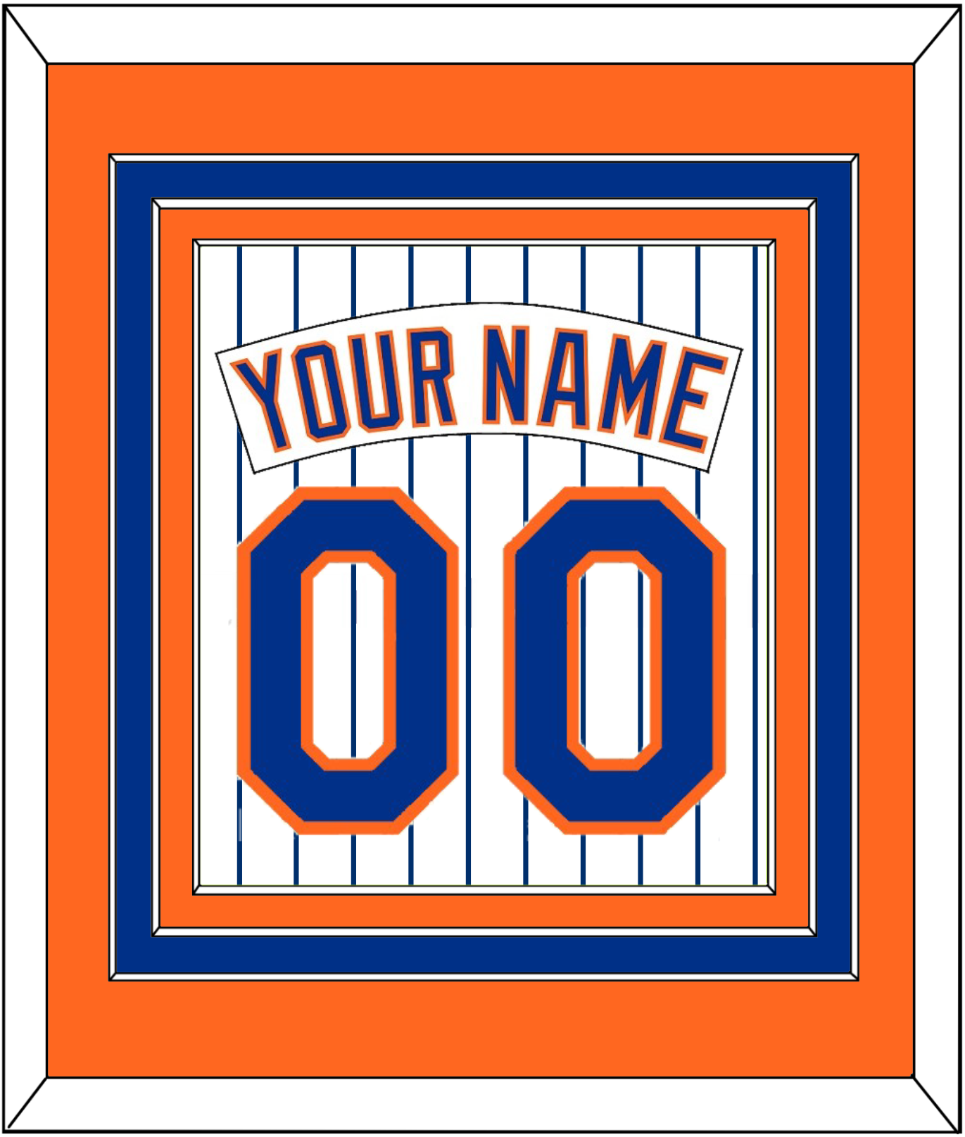 New York Nameplate & Number - Home Pinstripes (1983-1986) - Premier Tier 3