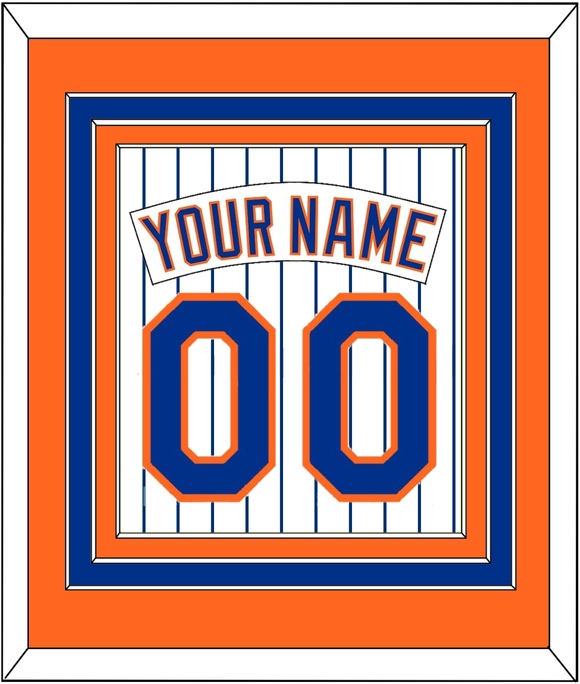 New York Nameplate & Number - Home Pinstripes (1983-1986) - Triple Mat 3