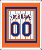 New York Nameplate & Number - Home Pinstripes (1983-1986) - Triple Mat 3