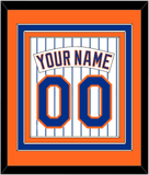 New York Nameplate & Number - Home Pinstripes (1983-1986) - Triple Mat 3