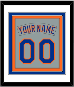 New York Nameplate & Number Combined - Road Gray (1982-1986) - Triple Mat 1