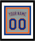 New York Nameplate & Number Combined - Road Gray (1982-1986) - Triple Mat 1