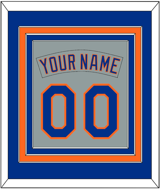 New York Nameplate & Number Combined - Road Gray (1982-1986) - Premier Tier 2