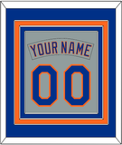 New York Nameplate & Number Combined - Road Gray (1982-1986) - Triple Mat 2