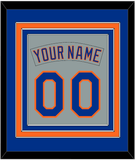 New York Nameplate & Number Combined - Road Gray (1982-1986) - Triple Mat 2