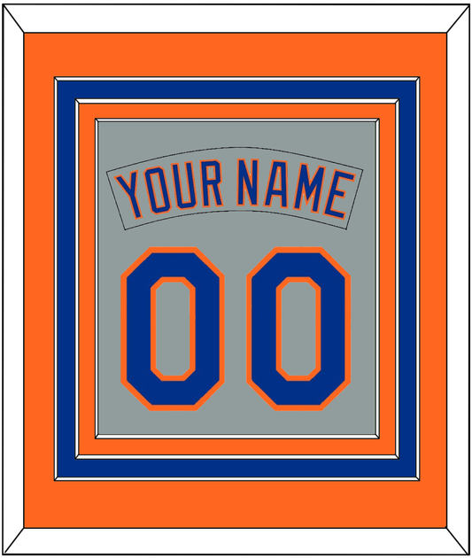 New York Nameplate & Number Combined - Road Gray (1982-1986) - Premier Tier 3