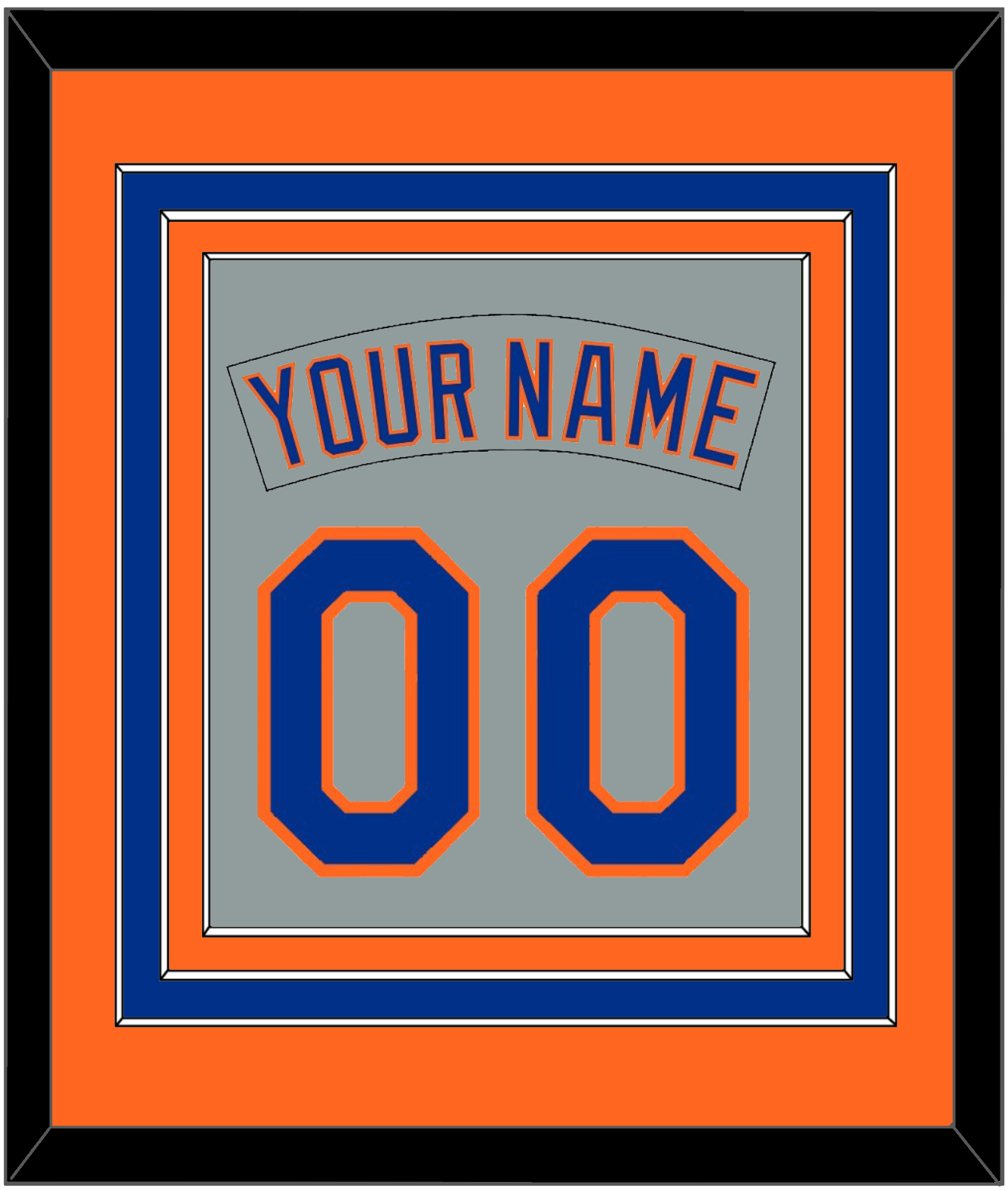 New York Nameplate & Number Combined - Road Gray (1982-1986) - Premier Tier 3