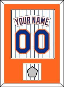 New York Nameplate, Number & World Series Patch - Home Pinstripes (1983-1986) - Single Mat 2