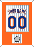 New York Nameplate, Number & World Series Patch - Home Pinstripes (1983-1986) - Single Mat 2