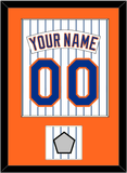 New York Nameplate, Number & World Series Patch - Home Pinstripes (1983-1986) - Single Mat 2