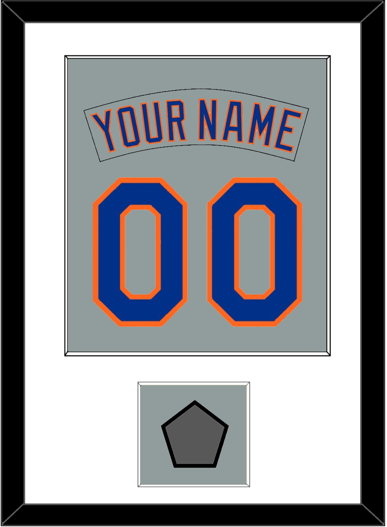 New York Nameplate & Number Combined With World Series Patch - Road Gray (1982-1986) - Essential Tier 1