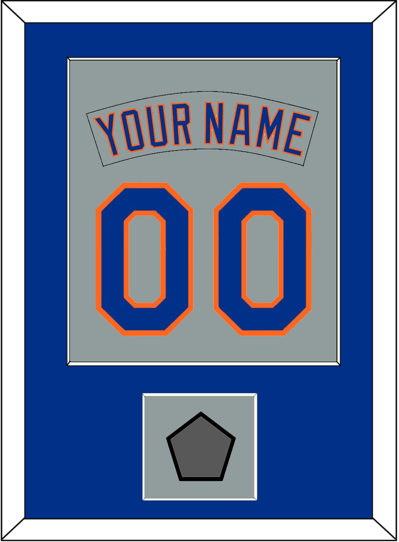 New York Nameplate & Number Combined With World Series Patch - Road Gray (1982-1986) - Essential Tier 2
