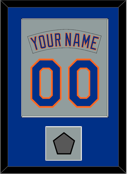 New York Nameplate & Number Combined With World Series Patch - Road Gray (1982-1986) - Essential Tier 2