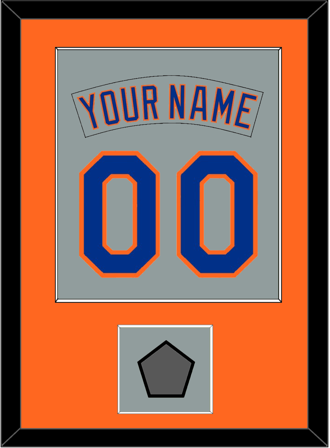 New York Nameplate & Number Combined With World Series Patch - Road Gray (1982-1986) - Essential Tier 3