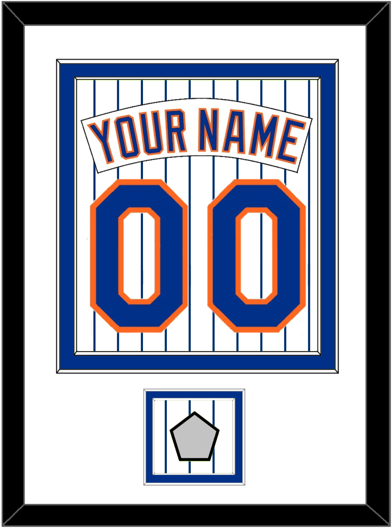 New York Nameplate, Number & World Series Patch - Home Pinstripes (1983-1986) - Signature Tier 1
