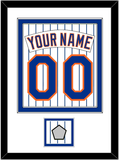 New York Nameplate, Number & World Series Patch - Home Pinstripes (1983-1986) - Double Mat 1