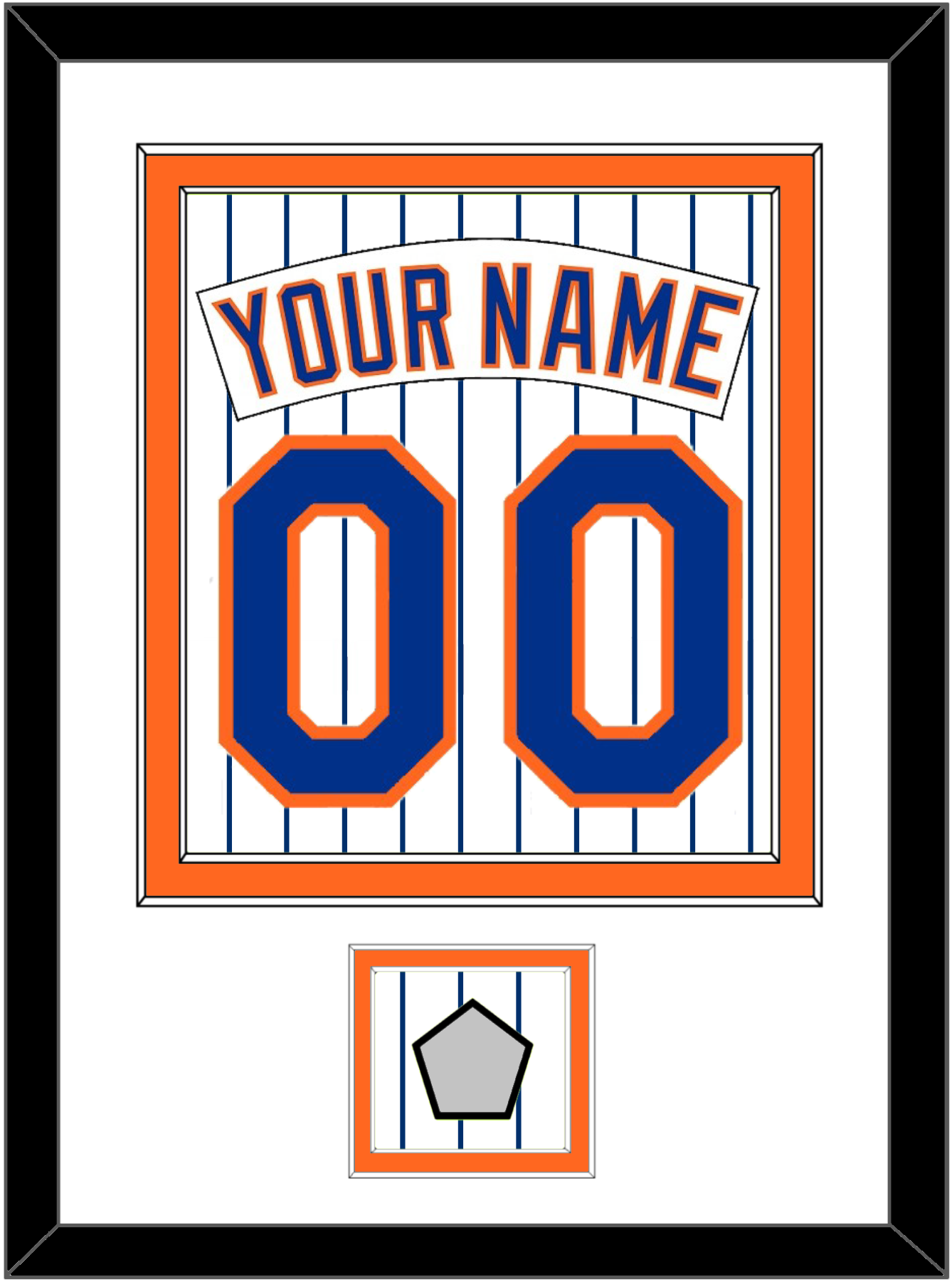 New York Nameplate, Number & World Series Patch - Home Pinstripes (1983-1986) - Signature Tier 2