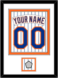 New York Nameplate, Number & World Series Patch - Home Pinstripes (1983-1986) - Double Mat 2