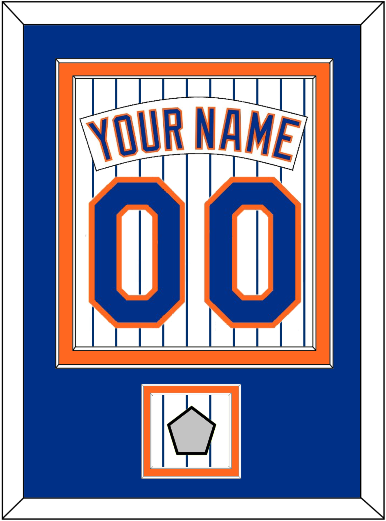 New York Nameplate, Number & World Series Patch - Home Pinstripes (1983-1986) - Signature Tier 3