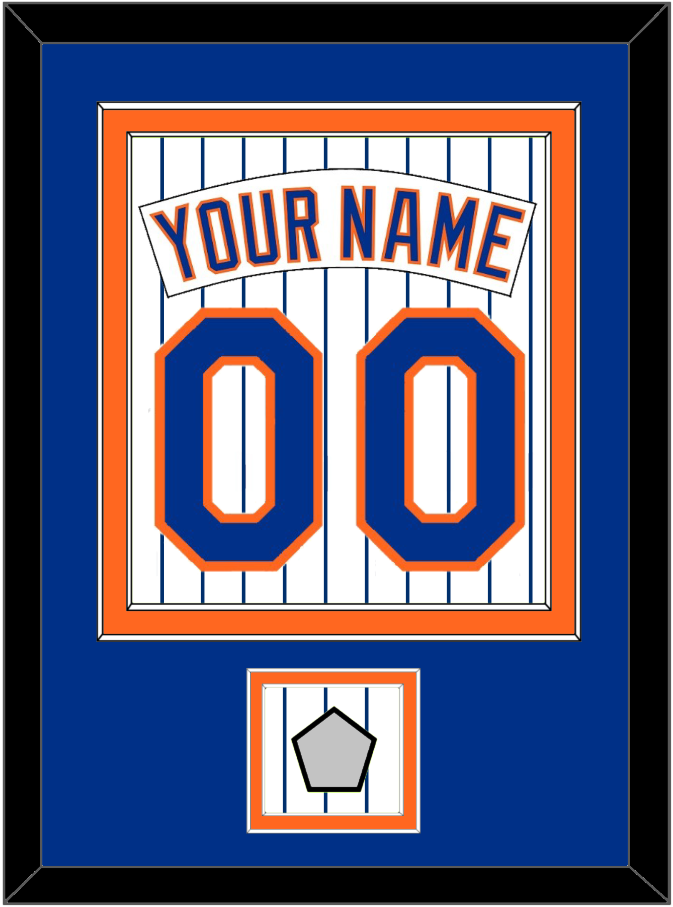 New York Nameplate, Number & World Series Patch - Home Pinstripes (1983-1986) - Signature Tier 3
