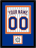 New York Nameplate, Number & World Series Patch - Home Pinstripes (1983-1986) - Double Mat 3