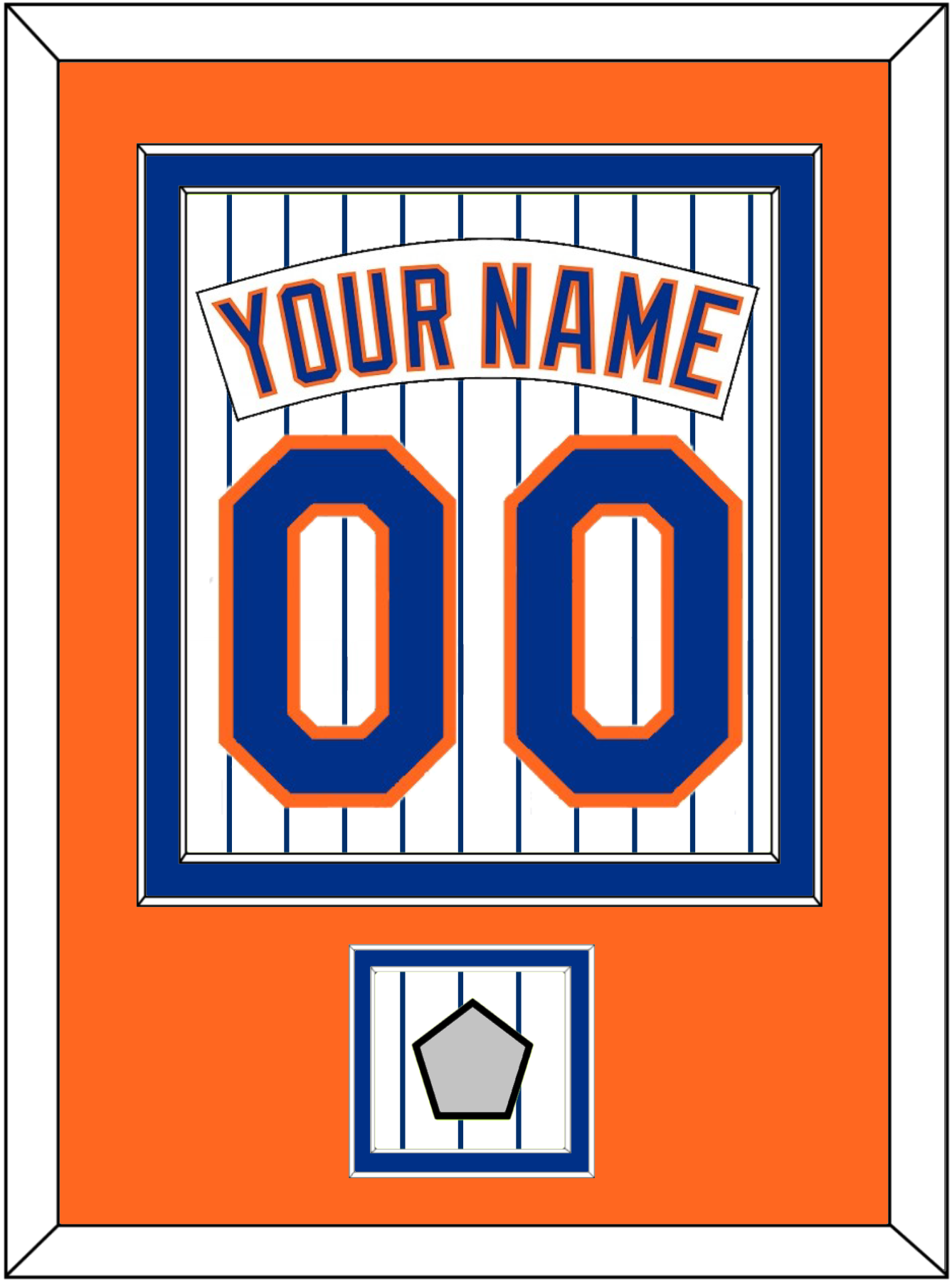 New York Nameplate, Number & World Series Patch - Home Pinstripes (1983-1986) - Signature Tier 4