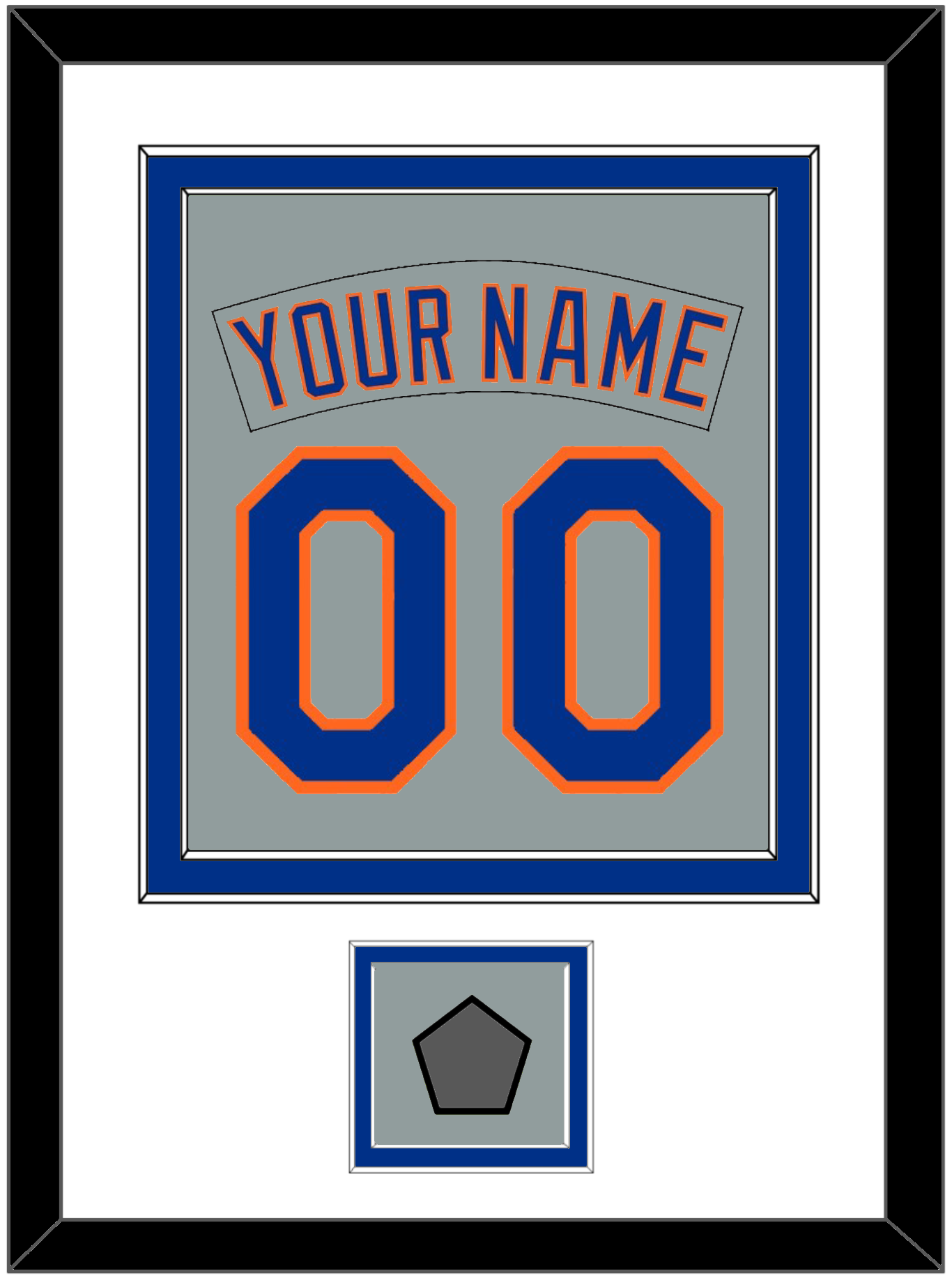New York Nameplate & Number Combined With World Series Patch - Road Gray (1982-1986) - Signature Tier 1
