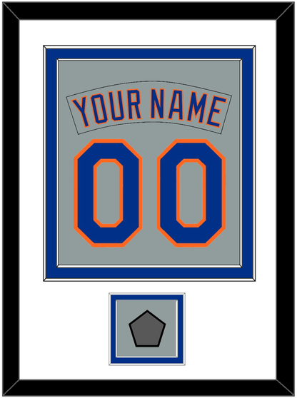 New York Nameplate & Number Combined With World Series Patch - Road Gray (1982-1986) - Signature Tier 1