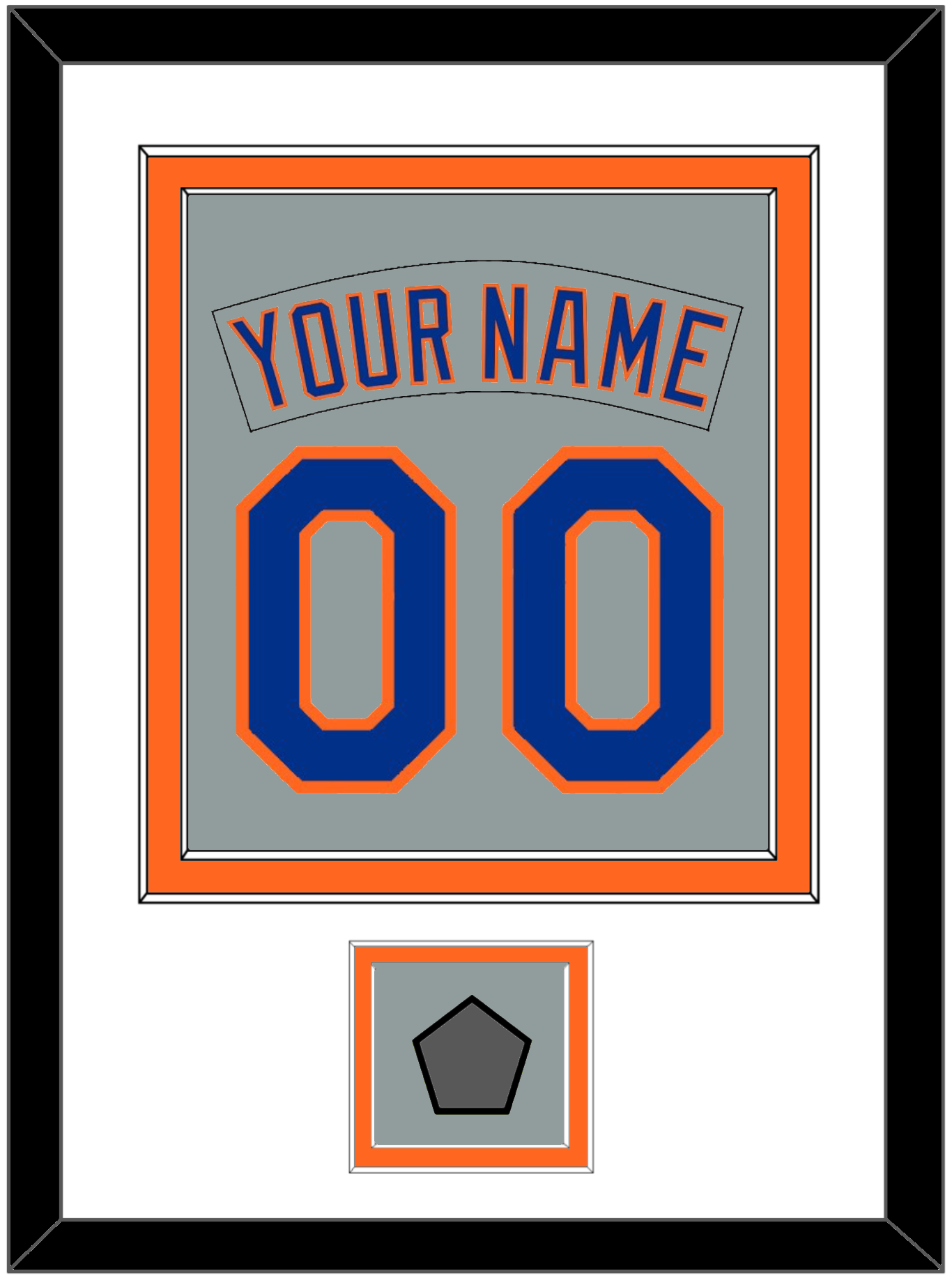 New York Nameplate & Number Combined With World Series Patch - Road Gray (1982-1986) - Signature Tier 2