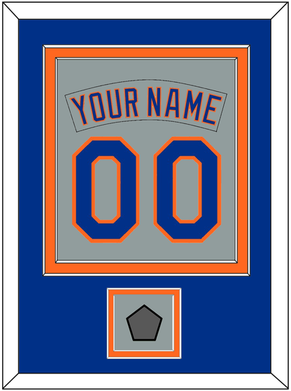 New York Nameplate & Number Combined With World Series Patch - Road Gray (1982-1986) - Signature Tier 3