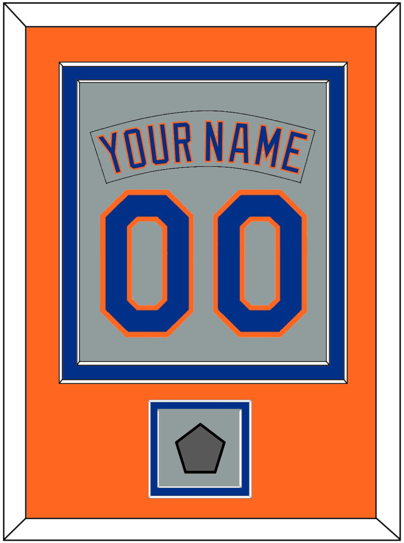 New York Nameplate & Number Combined With World Series Patch - Road Gray (1982-1986) - Signature Tier 4