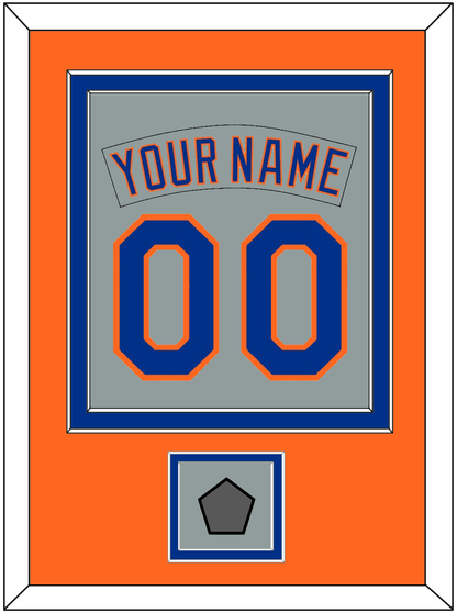 New York Nameplate & Number Combined With World Series Patch - Road Gray (1982-1986) - Signature Tier 4