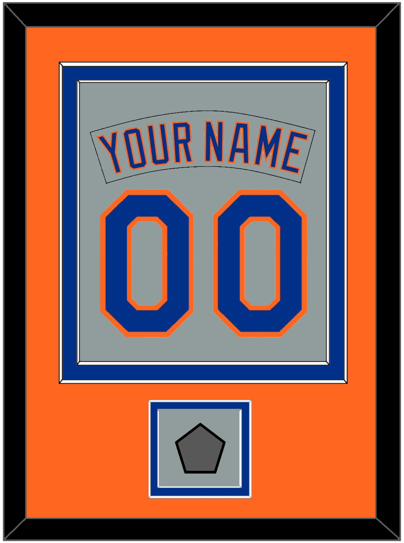 New York Nameplate & Number Combined With World Series Patch - Road Gray (1982-1986) - Signature Tier 4