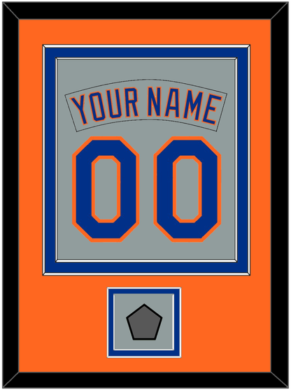 New York Nameplate & Number Combined With World Series Patch - Road Gray (1982-1986) - Signature Tier 4