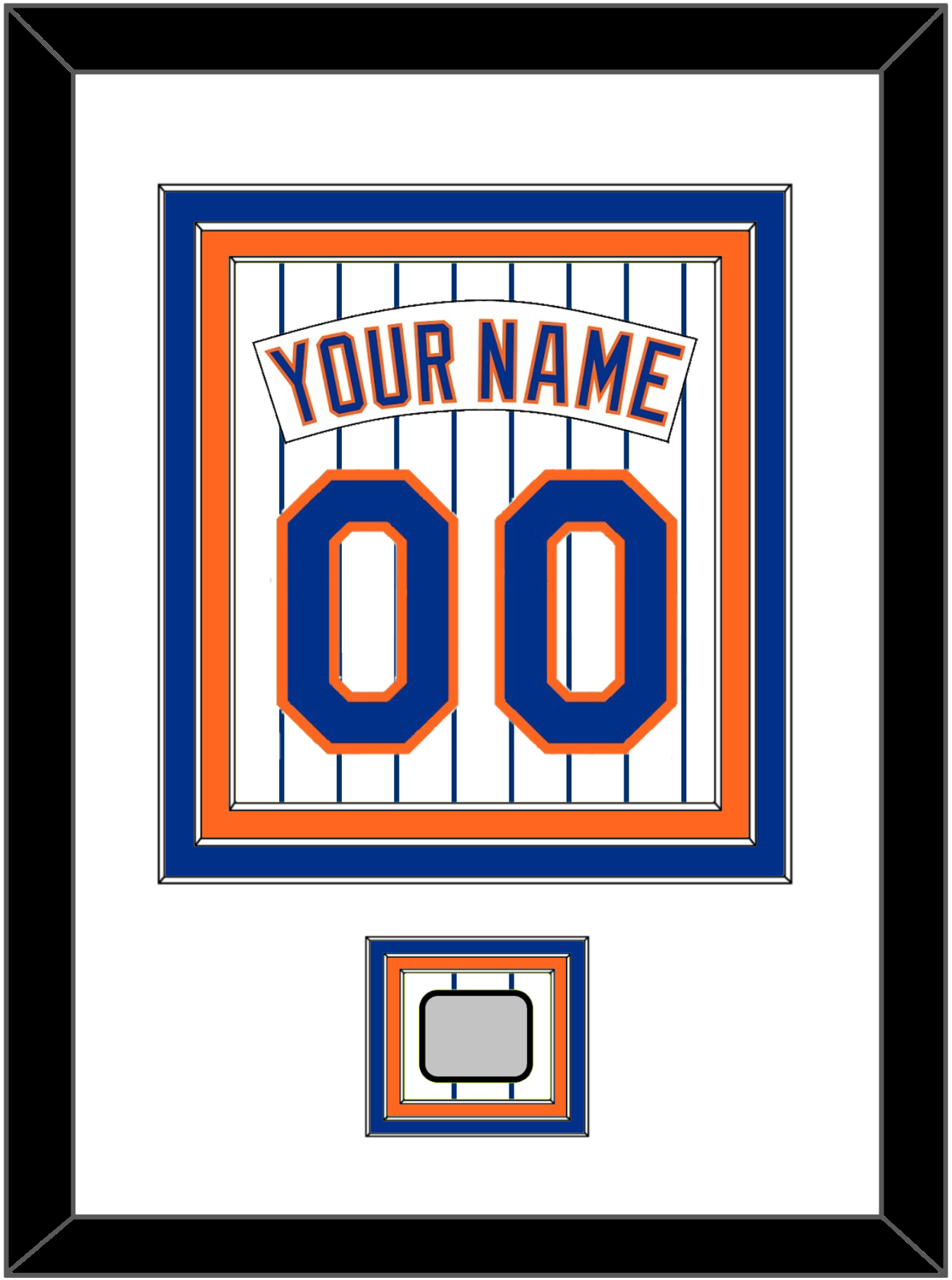 New York Nameplate, Number & World Series Patch - Home Pinstripes (1983-1986) - Premier Tier 1