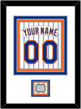 New York Nameplate, Number & World Series Patch - Home Pinstripes (1983-1986) - Triple Mat 1