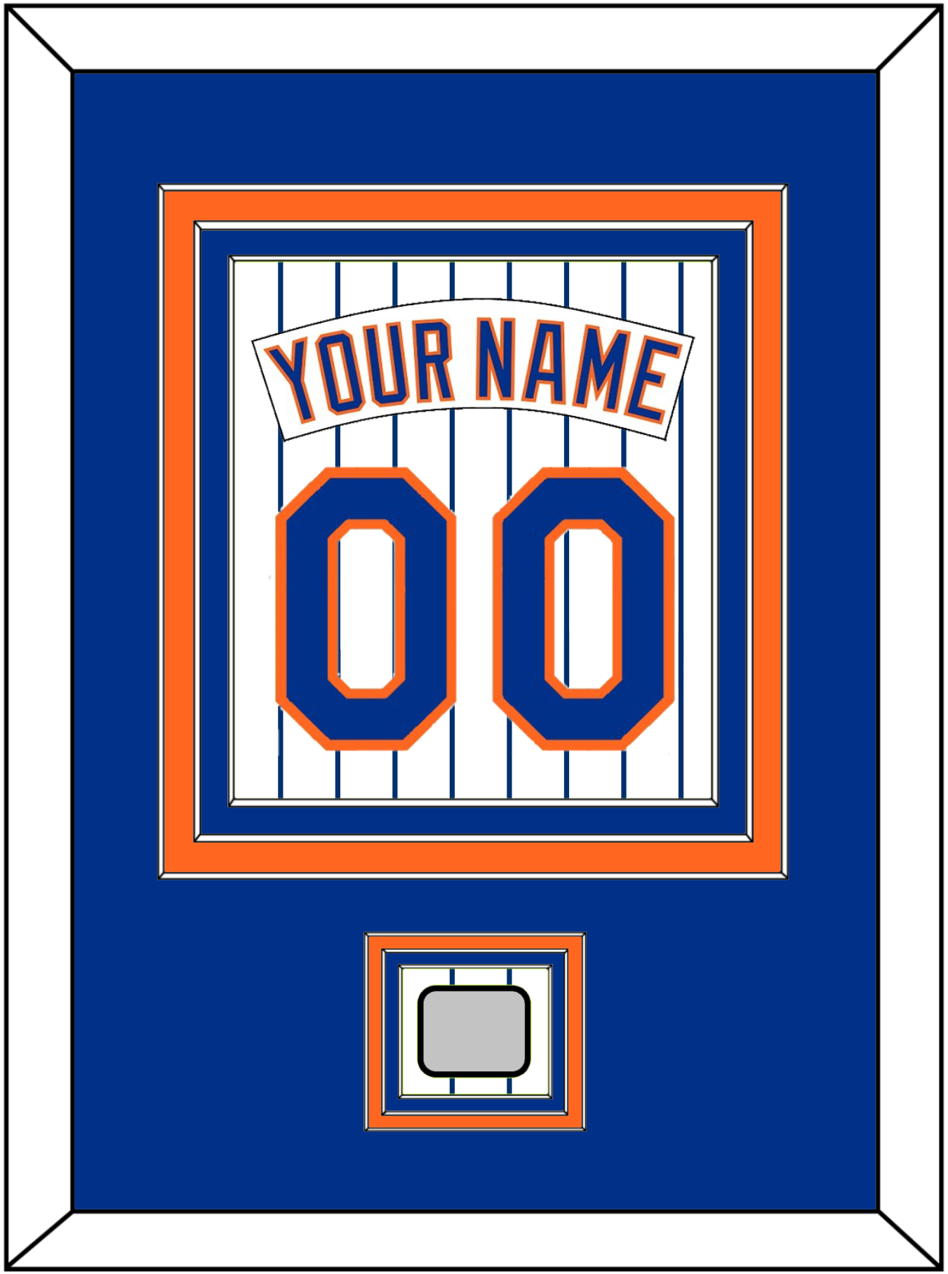 New York Nameplate, Number & World Series Patch - Home Pinstripes (1983-1986) - Premier Tier 2