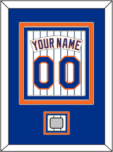 New York Nameplate, Number & World Series Patch - Home Pinstripes (1983-1986) - Triple Mat 2