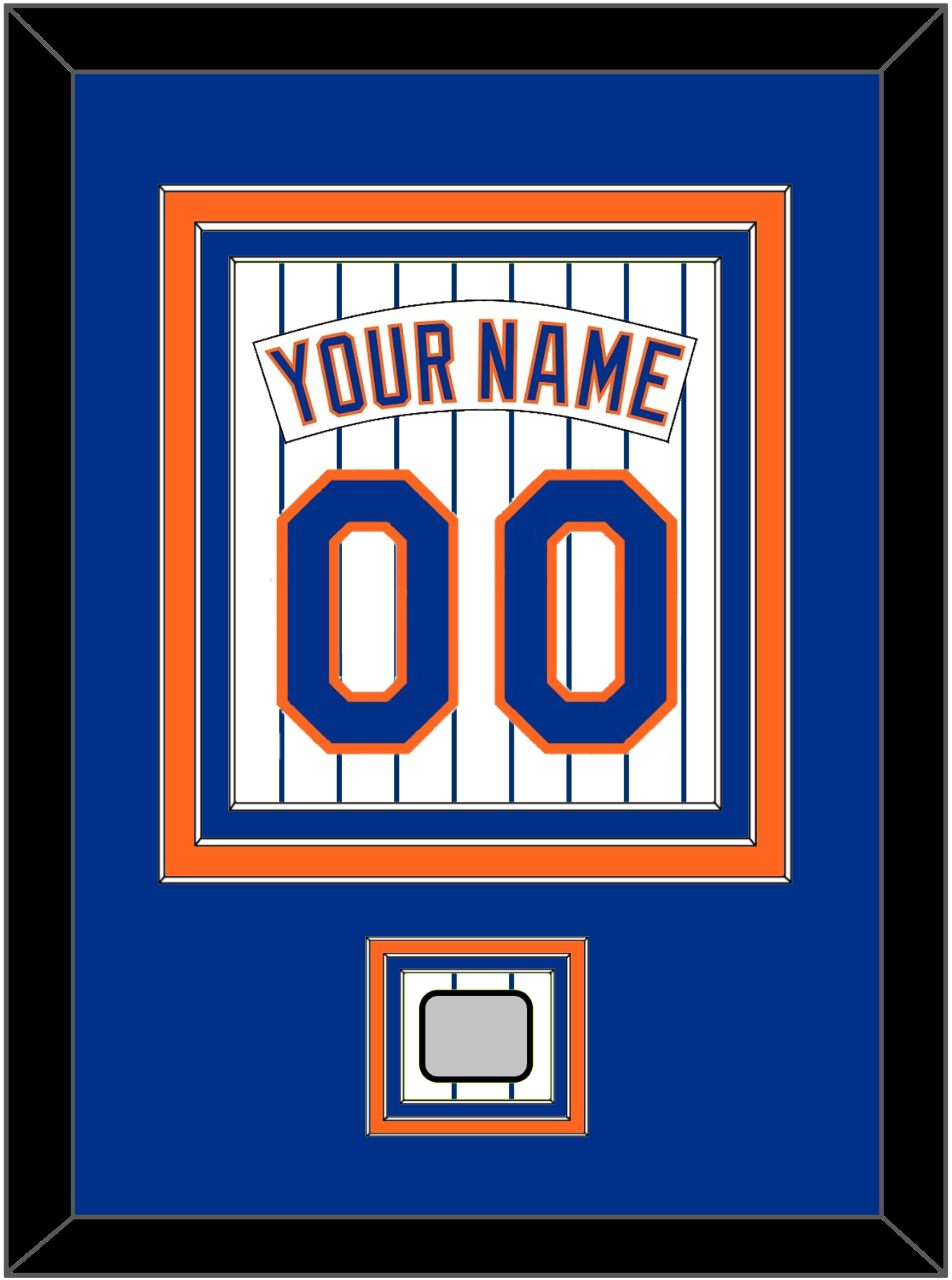 New York Nameplate, Number & World Series Patch - Home Pinstripes (1983-1986) - Premier Tier 2