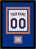 New York Nameplate, Number & World Series Patch - Home Pinstripes (1983-1986) - Triple Mat 2