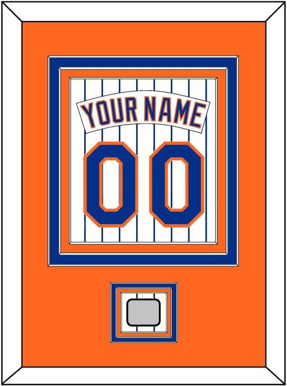 New York Nameplate, Number & World Series Patch - Home Pinstripes (1983-1986) - Triple Mat 3