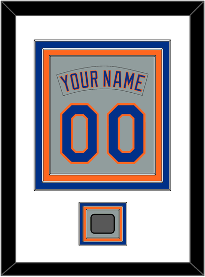 New York Nameplate & Number Combined With World Series Patch - Road Gray (1982-1986) - Premier Tier 1