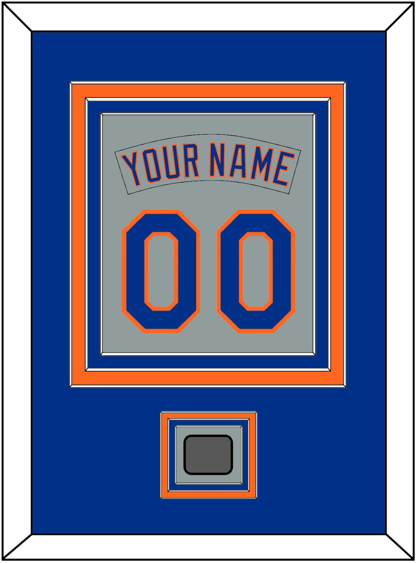 New York Nameplate & Number Combined With World Series Patch - Road Gray (1982-1986) - Premier Tier 2