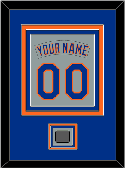 New York Nameplate & Number Combined With World Series Patch - Road Gray (1982-1986) - Premier Tier 2